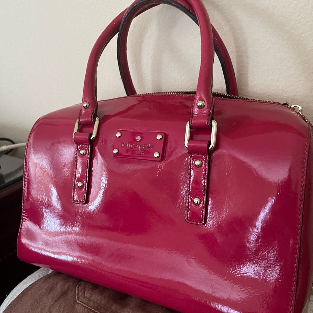 Kate Spade raspberry pink patent leather bag